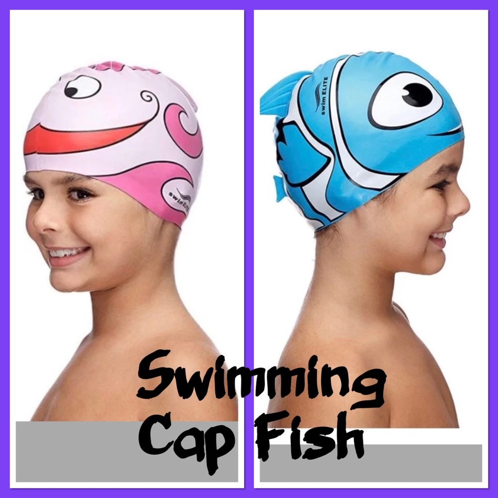Bundle New Swimming Cap Fish for kids.